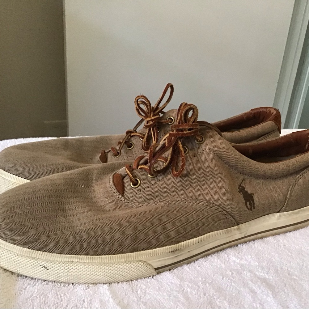 Polo by Ralph Lauren Men's Brown Canvas Sneakers
